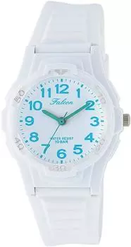 [Citizen Q&Q] Часы аналоговые водонепроницаемые с уретановым ремешком VS06-005 женские белые светло-голубые