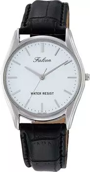 [Citizen Q&Q] Часы аналоговые водонепроницаемый кожаный ремешок QA00-301 мужские черные