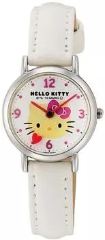 [Citizen Q&Q] Часы CITIZEN Q&Q Hello Kitty аналоговый кожаный ремень белый HK07-131 женские