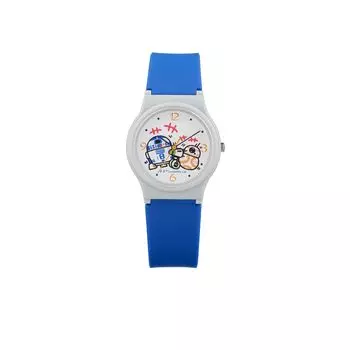 [Citizen Q&Q] Часы Cue and Cue Analog Kanahei Star Wars R2-D2 BB-8 10 ATM Водонепроницаемый уретановый ремень V06A-515VK для девочек Коричневый тёмно-синий