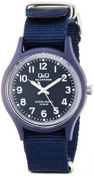 [Citizen Q&Q] Часы Cue and Cue Analog Solar 10 ATM Водонепроницаемый нейлоновый ремень E05A-003VK женские темно-синие