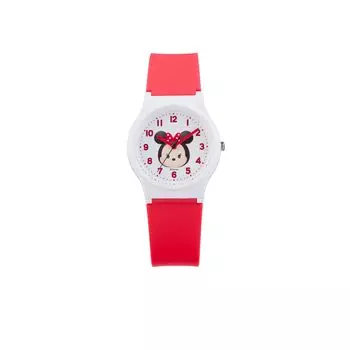 [Citizen Q&Q] Часы Cue and Cue Analog Disney TSUMTSUM Minnie Mouse 10 ATM Водонепроницаемый уретановый ремень V06A-504VK для девочек Красный