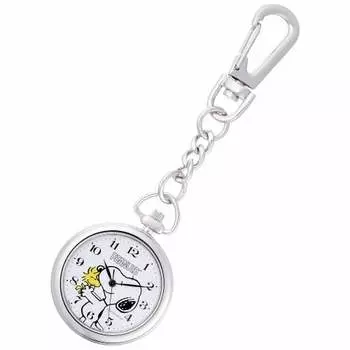 Citizen Q&Q Pocket Watch Snoopy Waterproof Clip P004-214 White