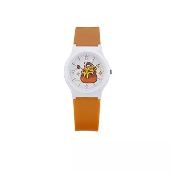 [Citizen Q&Q] Смотреть Cue и Cue Analog Kanahei Винни-Пух (Медовая вечеринка) 10 ATM водонепроницаемый уретановый ремень V06A-511VK для девочек серый коричневый