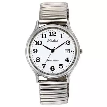 Citizen Q&Q Watch Analog Waterproof Date Metal Band D014-204 Men s White