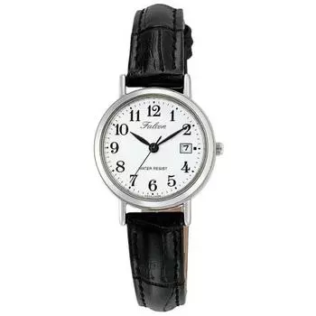 Citizen Q&Q Watch Analog Waterproof Date Leather Strap D023-304 Women s White