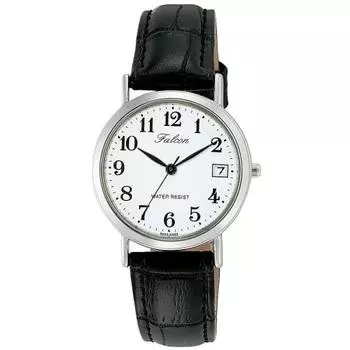 Citizen Q&Q Watch Analog Waterproof Date Leather Strap D021-304 Women s White