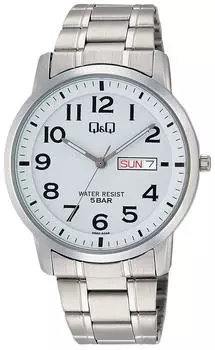 [Citizen Q&Q] Watch Analog Waterproof Date Day of the Week Metal Band W474-204 Men s White