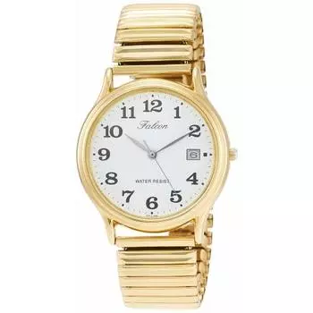 Citizen Q&Q Watch Analog Waterproof Date Metal Band D014-004 Men s Gold