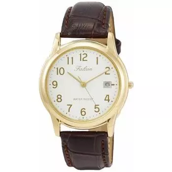 Citizen Q&Q Watch Analog Waterproof Date Leather Strap D010-104 Men s White