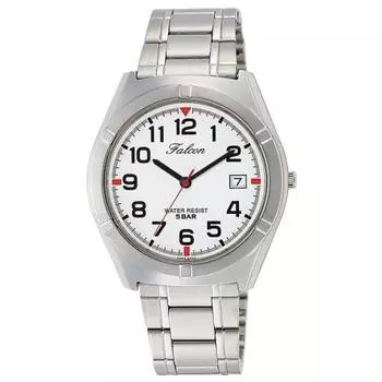 Citizen Q&Q Watch Analog Waterproof Date Metal Band D024-204 Men s White