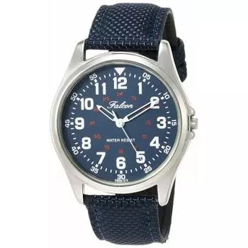 Citizen Q&Q Watch Analog Waterproof Leather Strap QB38-315 Men s Navy