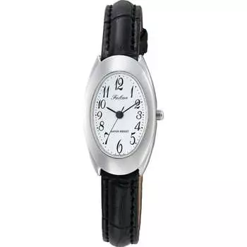 Citizen Q&Q Watch Analog Waterproof Leather Strap QA03-304 Women s Black