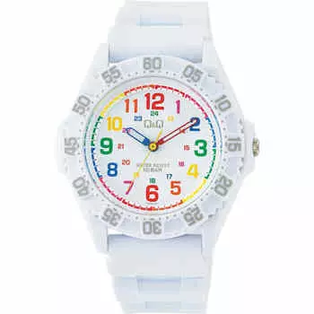 Citizen Q&Q Watch Analog Waterproof Urethane Strap VR78-001 Men s White