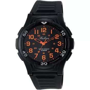 Citizen Q&Q Watch Analog Waterproof Urethane Strap VP84-853 Men s Black Orange