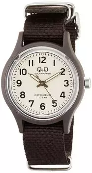 [Citizen Q&Q] Watch Cue and Cue Analog Solar 10 ATM Water Resistant Nylon Belt E05A-005VK Women s Brown