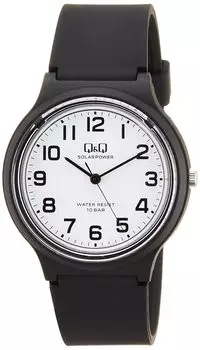 [Citizen Q&Q] Watch Cue and Cue Analog Solar 10 ATM Water Resistant Urethane Belt E04A-002VK Women s Black