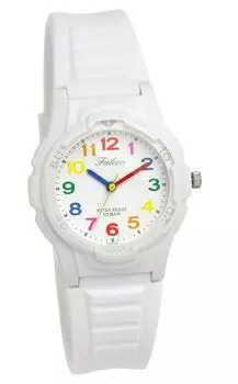 CITIZEN Q&Q Watch Pop Color 10 ATM Water Resistant Men Women Kids (White Multi)