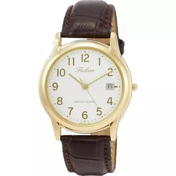 [Citizen QA] D010 104 Аналоговые водонепроницаемые часы с кожаным ремешком и датой Мужские белые белые