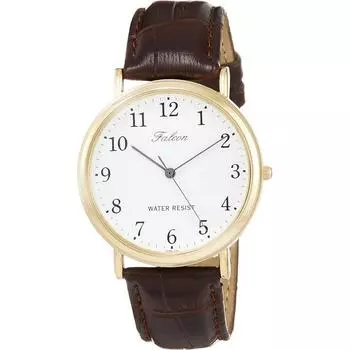 [Citizen QA] Q996 104 аналоговые водонепроницаемые часы с кожаным ремешком мужские коричневые