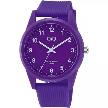[Citizen QA] VS40 008 Аналоговые водонепроницаемые часы с уретановым ремешком Фиолетовый Фиолетовый