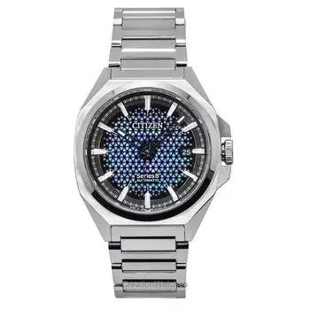 Citizen Series 8 из нержавеющей стали с синим и черным циферблатом, автоматические мужские часы NA1010-84X 100M синий