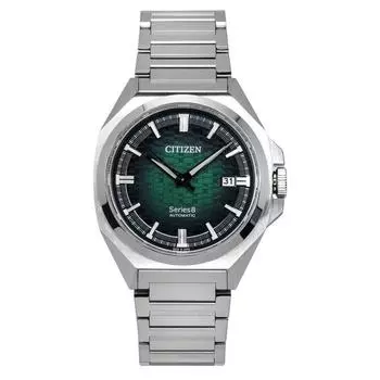 Citizen Series 8 из нержавеющей стали с зеленым циферблатом, автоматические NB6050-51W 100M мужские часы зелёный