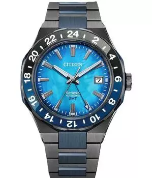CITIZEN Series 8 NB6036-52N Автоматические GMT 41 мм Магнитоустойчивые мужские часы Ltd Edition синий
