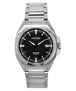 Citizen Series 8 Нержавеющая сталь Черный циферблат Автоматические NB6050-51E 100M Мужские часы чёрный