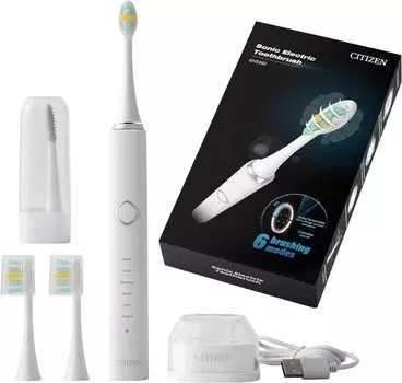 Citizen Sonic Electric Toothbrush EHS552 Equipped with 6 Compatible with Tongue Dedicated Tongue Brush Replacement Brush Gentle Electric Tongue