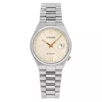 Citizen Tsuyosa Нержавеющая сталь бежевый циферблат автоматические NJ0151-88W мужские часы бежевый