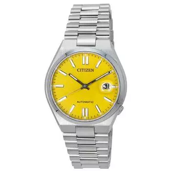 Citizen Tsuyosa Stainless Steel Orange Dial Automatic NJ0150-81Z Мужские часы жёлтый