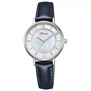 [Citizen] Водонепроницаемые часы Solar Tech White Pearl KP3-414-14 женские черные чёрный