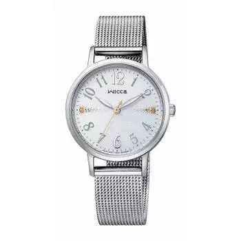 Citizen Watch Wicca Solartech Mesh Belt Waterproof White KP5-115-11 Women s Silver