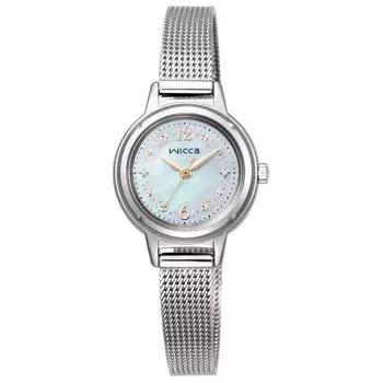 [CITIZEN] Wicca Solar Tech Водонепроницаемые Летние Ограниченная Модель Белый Жемчужно-Белый KP3-619-21 Женские Серебряные