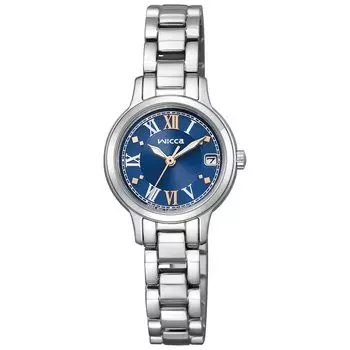 [Citizen] Wicca Solar Tech Водонепроницаемый Серебряный Синий Простой Деловой Подарок KH4-912-71 Женский Серебряный синий