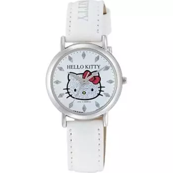 Citizen Women s 0009N001 ( Watch Q&Q Hello Kitty Watch) Round Watch White Brass Analog
