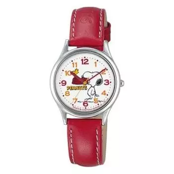 Citizen Women s AA95-9852 ( Watch Q&Q PEANUTS Design Water-resistant) Round Watch Red Analog
