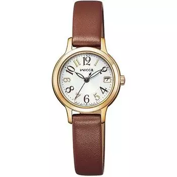 Citizen Women s KH4-921-12 ( Watch wicca Solar-Tech) Round Watch Brown Stainless Analog