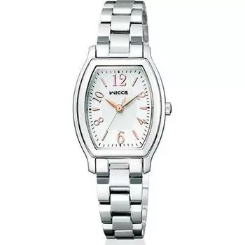 Citizen Women s KH8-713-11 ( Watch wicca Solar-Tech BASIC) Tonneau Watch Silver Stainless Analog