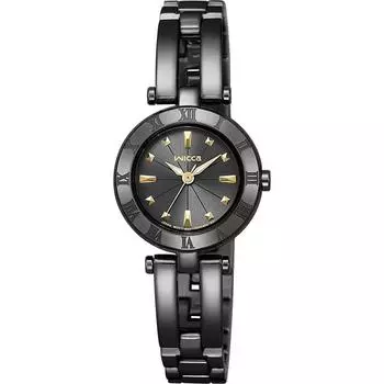 Citizen Women s KP2-647-51 ( Watch wicca Solar-Tech Half bangle All Black) Round Watch Black Analog