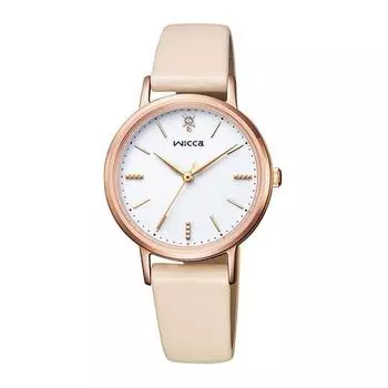 Citizen Women s KP5-166-10 ( Watch wicca Solar-Tech 30mm Case Calf Band Pink Gold) Round Watch