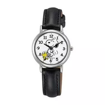 Citizen Women s P003-304 ( Watch Q&Q PEANUTS Design Water-resistant) Round Watch Black Analog