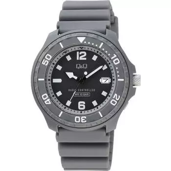 Citizen Y-D02A-003VK (Q&Q Watch Analog Radio Solar Water-resistant Day Urethane Band) Watch