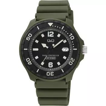 Citizen Y-D02A-004VK (Q&Q Watch Analog Radio Solar Water-resistant Day Urethane Band) Watch