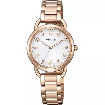 Citizen Женщины KP6-065-11 ( Часы Wicca Solar-Tech Basic Model со сменным ремешком) Круглые часы, золото