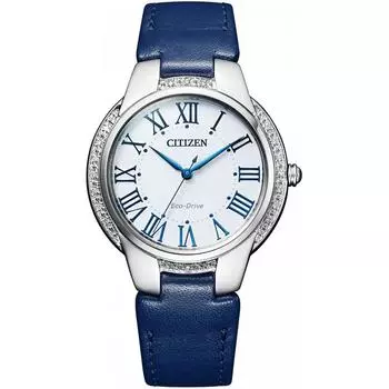 [Citizen] Женские часы Blue Diamond Solar Leather EM0091 11B