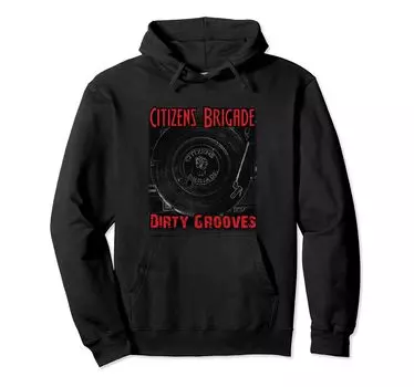 Citizens Brigade EP CB logo hoodie on the back Dirty Grooves