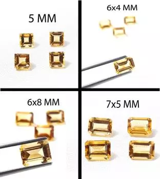 Цитрин натурального качества AAA + Натуральный камень Лучшее качество изготовления для драгоценного камня размера кольца 435 ]- 0.50 Carat Per Pc