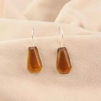 Citrine Gemstone 925 Sterling Silver Jewelry Handmade Earrings 1.26 For Women EE-138-2